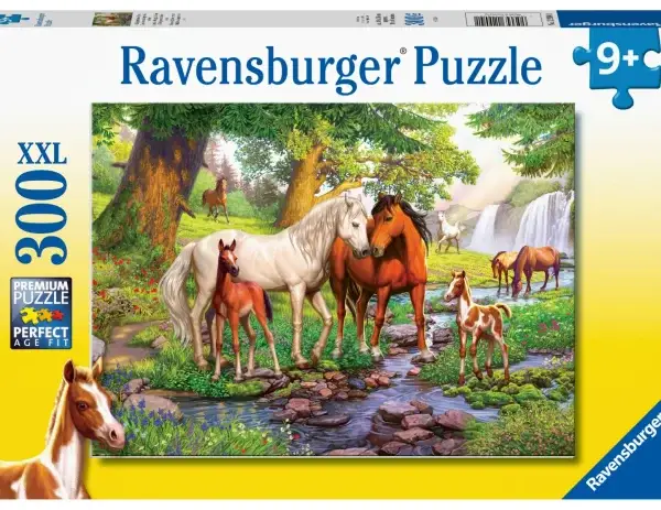 Ravensburger Puslespill Hester ved Bekken 300 Brikker