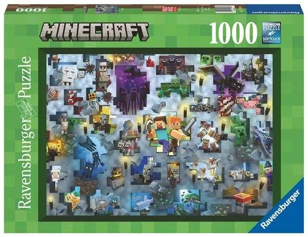 Ravensburger Puslespill Minecraft Mobs 1000 Brikker