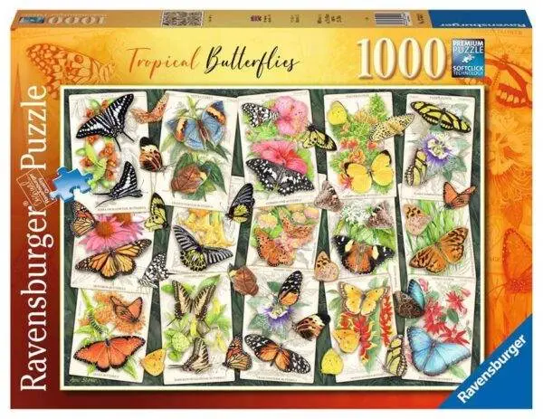 Ravensburger Puslespill Tropisk Sommerfugl 1000 Brikker