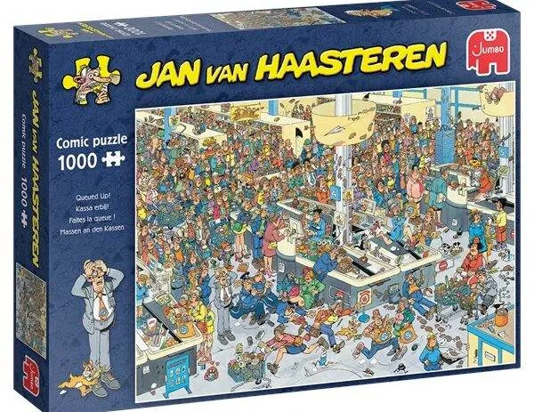 Puslespill Jan van Haasteren Queued UP! 1000 Brikker