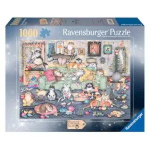 Ravensburger Puslespill 1000 brikker Galne katter julekjeks