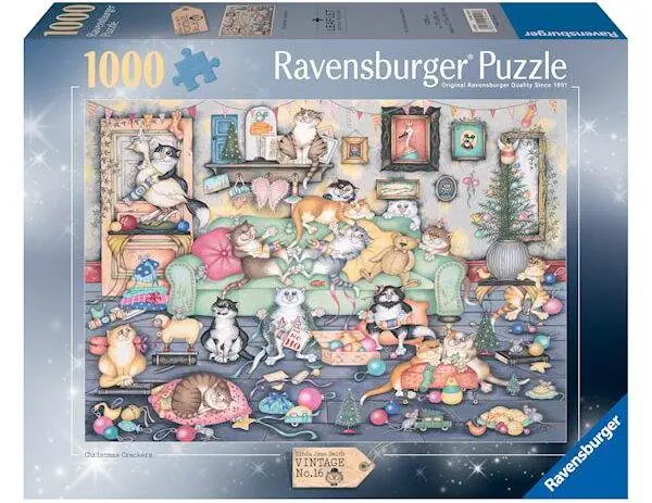 Ravensburger Puslespill 1000 brikker Galne katter julekjeks