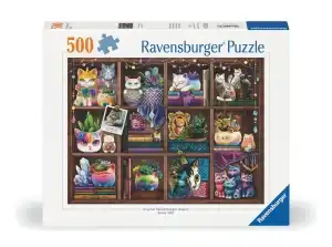 Ravensburger Puslespill Katter og sukkulenter 500 brikker