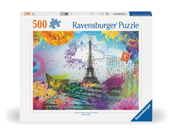 Ravensburger Puslespill Postkort fra Paris 500 brikker