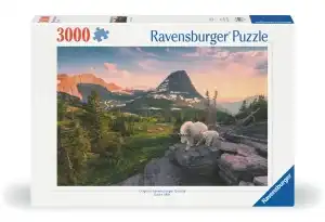 ravensburger puslespill fjellgeit med baby 3000 brikker