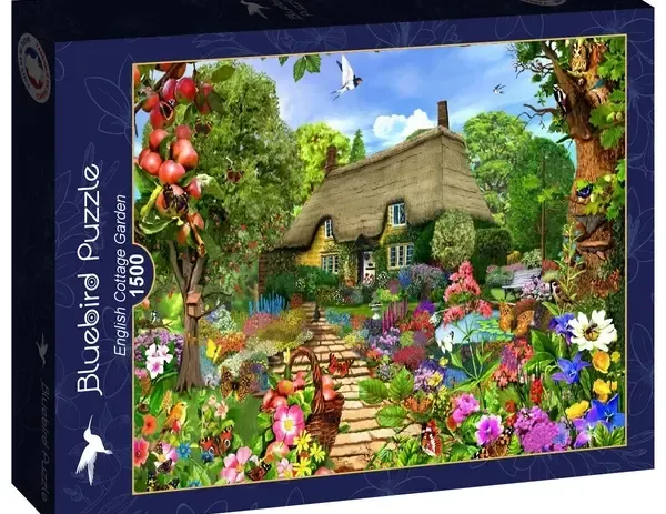 bluebird puslespill 1500 brikker english cottage garden