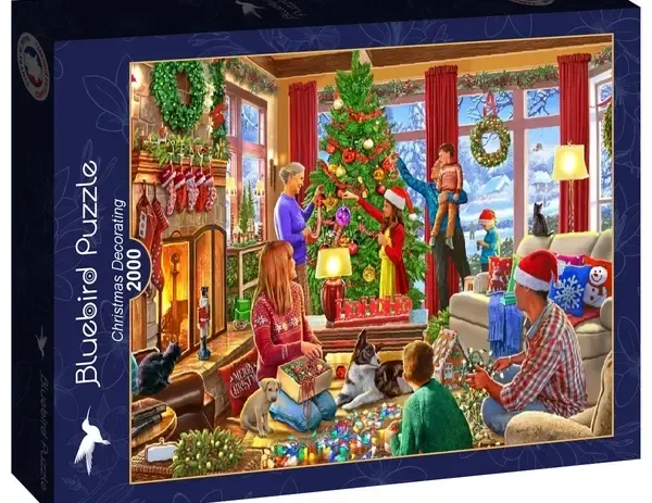 bluebird puslespill 2000 brikker christmas decorating
