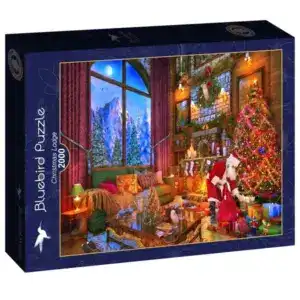 bluebird puslespill 2000 brikker christmas lodge