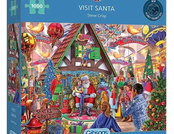 gibsons puslespill visit santa 1000 brikker