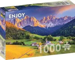 Enjoy Puslespill Church in the Dolomites, Italy 1000 Brikker