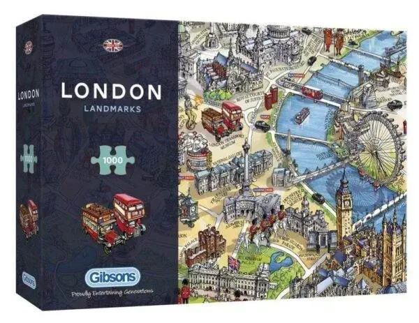 Gibsons Puslespill London Landmarks 1000 Brikker