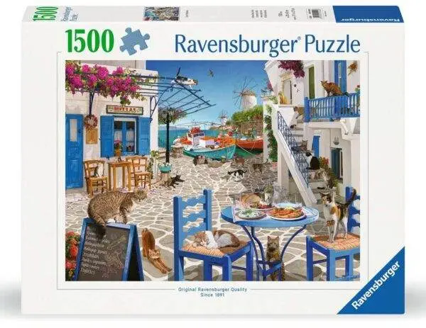 Ravensburger Puslespill Katter på Mykonos 1500 Brikker
