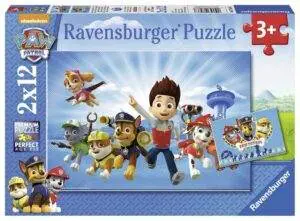 Ravensburger puslespill – Paw Patrol (2 x 12 biter) med Chase, Marshall og Skye