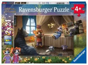 Ravensburger puslespill med Prinsesse Frah. To puslespill i én pakke, hver med 24 brikker. Perfekt for barn fra 4 år.