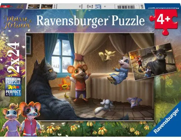 Ravensburger puslespill med Prinsesse Frah. To puslespill i én pakke, hver med 24 brikker. Perfekt for barn fra 4 år.