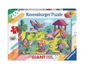 Ravensburger puslespill med dinosaurer. Stort gulvpuslespill med 24 store brikker. Perfekt for barn fra 3 år.
