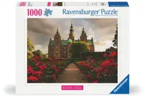 Ravensburger puslespill med Rosenborg Castle, København, 1000 brikker, vakker illustrasjon av dansk slott.