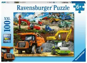 Ravensburger Puslespill Anleggskjøretøyer 100 Brikker