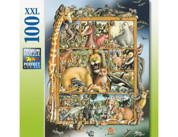 Ravensburger Puslespill Dyrene på hyllen 100 Brikker