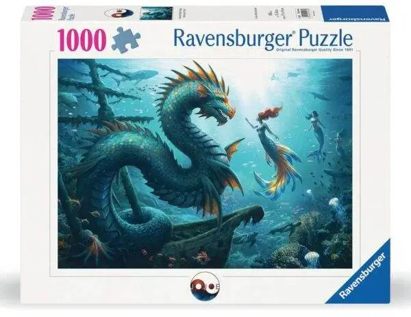Ravensburger Puslespill Fortryllende drage og havfrue 1000 Brikker