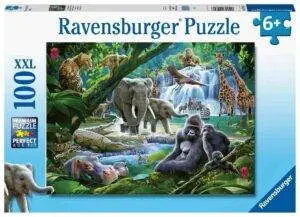 Ravensburger Puslespill Jungel familier 100 Brikker