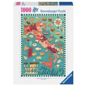Ravensburger Puslespill Kart over Italia - søtt 1000 Brikker